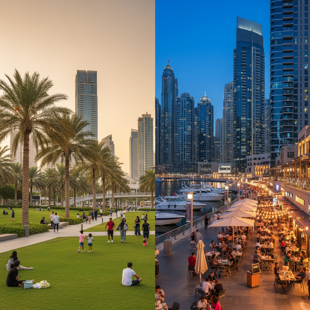 Lifestyle comparison between Dubai Creek Harbour and Dubai Marina