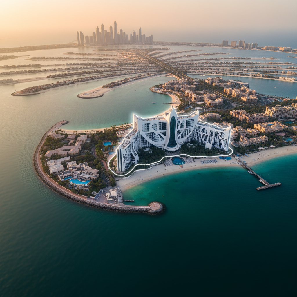Palm Jumeirah aerial view